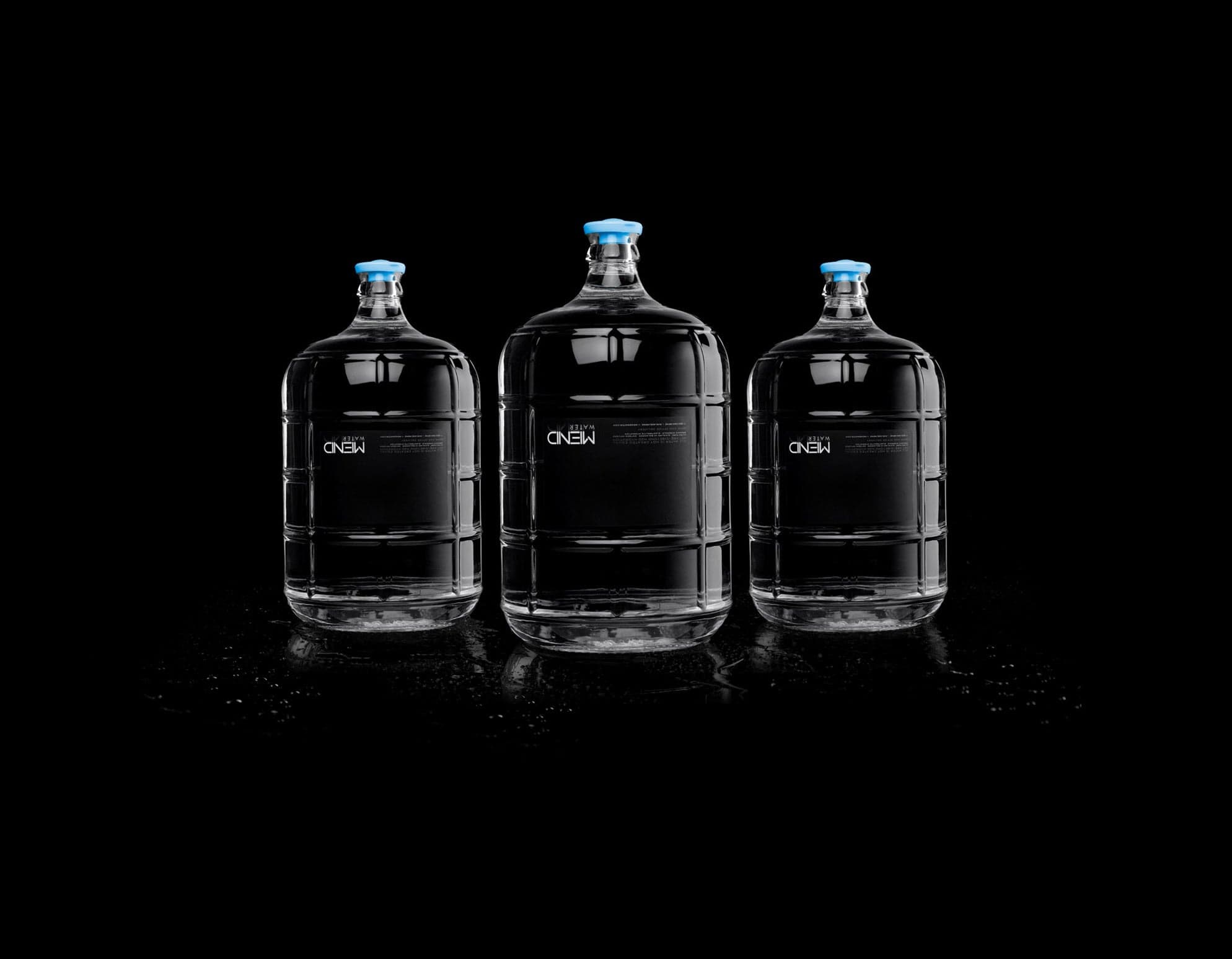 MEND glass bottles